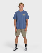 Ripple Premium Short Sleeve Cotton Graphic T-Shirt - Blue Horizon