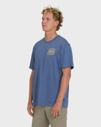 Ripple Premium Short Sleeve Cotton Graphic T-Shirt - Blue Horizon