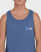 Crayon Wave Premium Tank Top - Blue Horizon