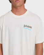 Loner Wave Washed Premium Short Sleeve Knit T-Shirt - Off White