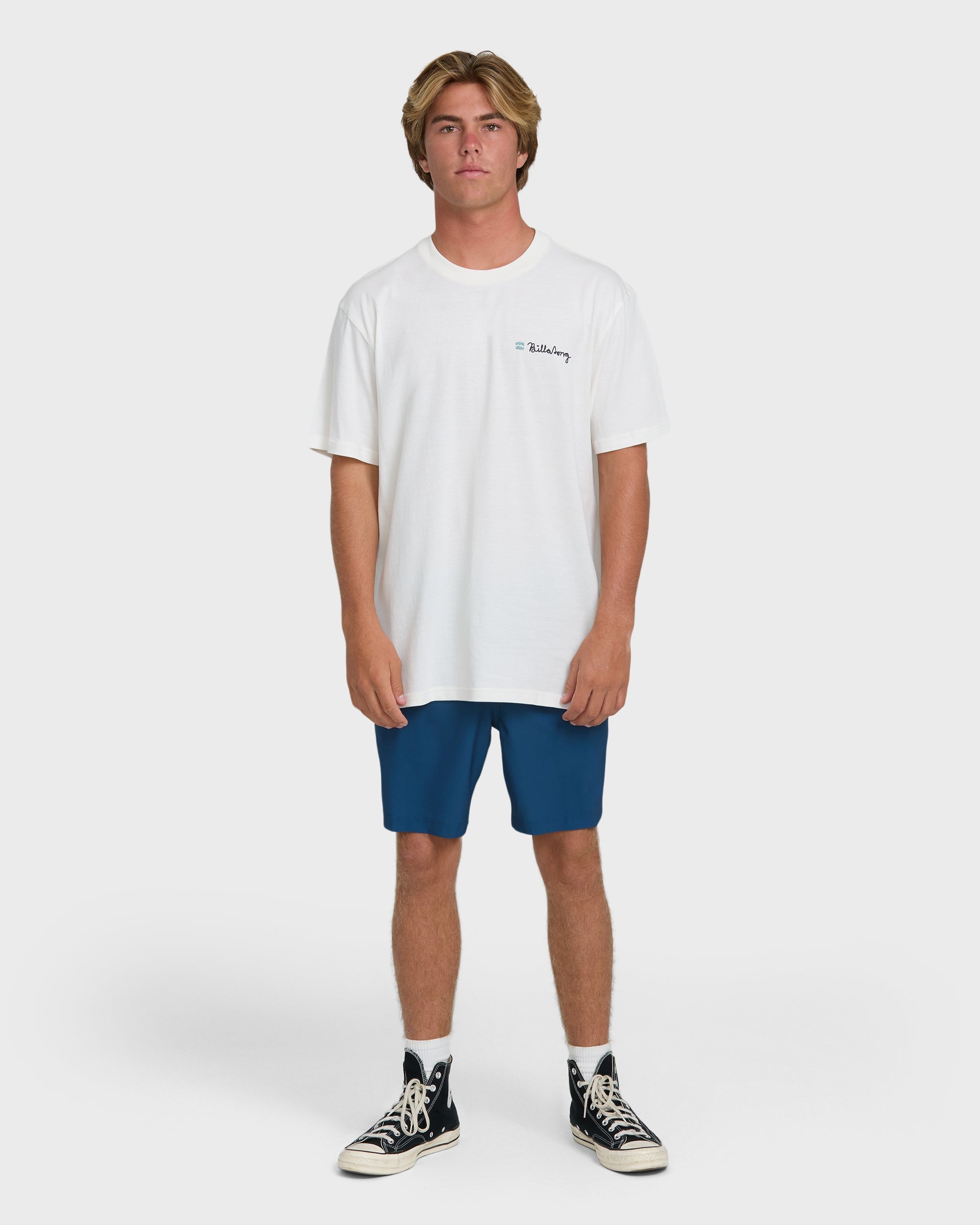 Making Tracks Premium Short Sleeve Knit T-Shirt - Off White
