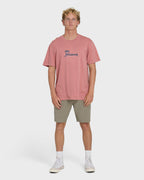 Check Out Premium Short Sleeve Knit T-Shirt - Ash Rose