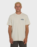 Heritage Arch Wave Washed Premium Short Sleeve Knit T-Shirt - Oatmeal