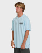 Nanda Ormond Burleigh Heads Premium Short Sleeve Cotton T-Shirt - Coastal Blue