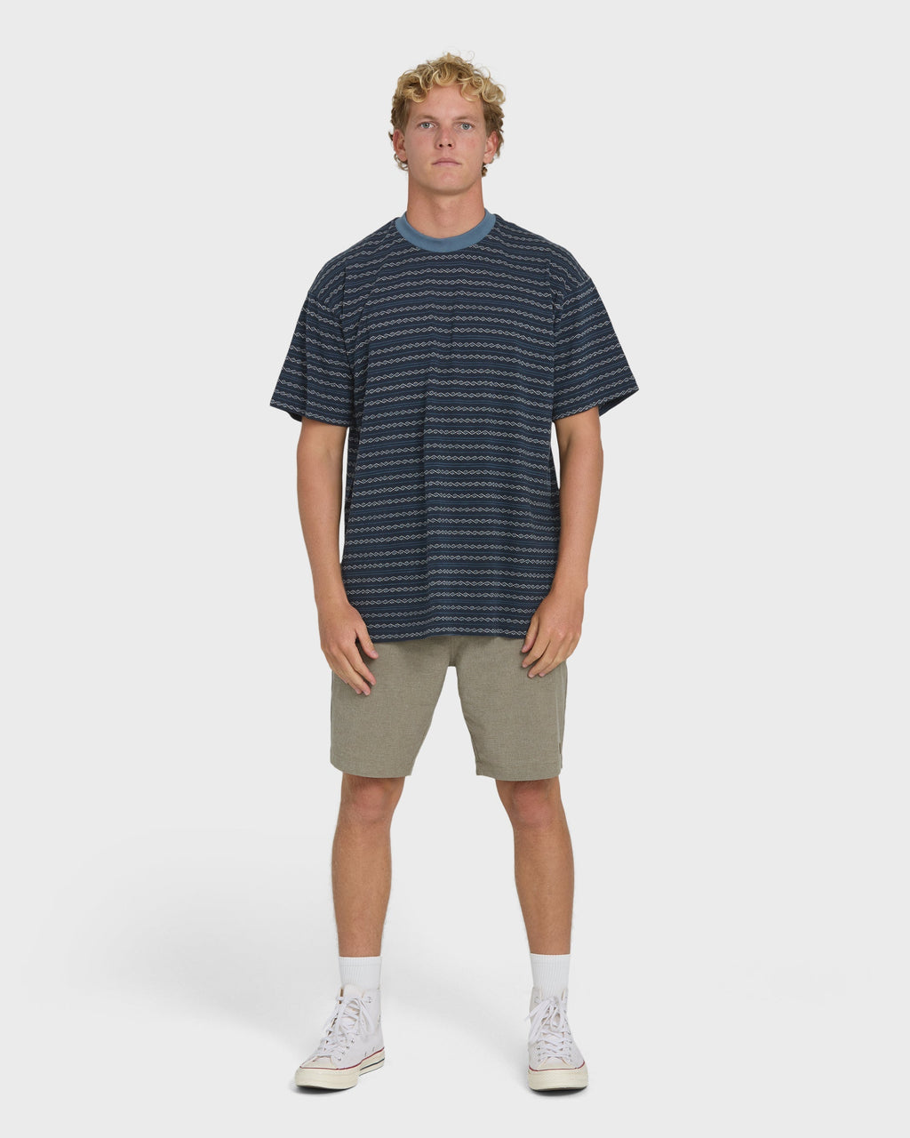 Garage Sandon Short Sleeve Knit T-Shirt - True Navy