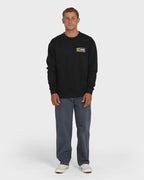 Walled Crewneck Sweatshirt  - Black