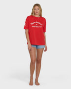 I Will Travel Short Sleeve Knit T-Shirt - Fiesta Red
