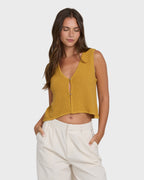 Need Now Sweater Tank Top - Wild Honey