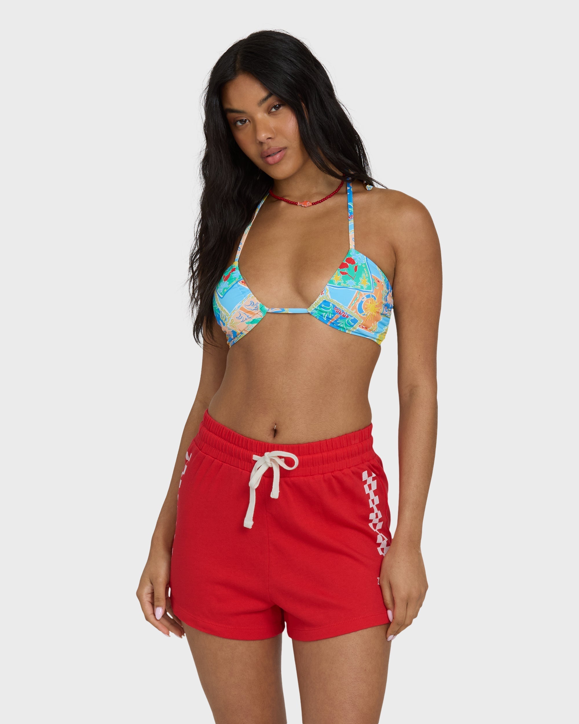 Vacay Forever Knit Shorts - Fiesta Red