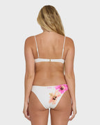 Sunny Shore Jaclyn Crop  Bralette Bikini Top - Salt Crystal