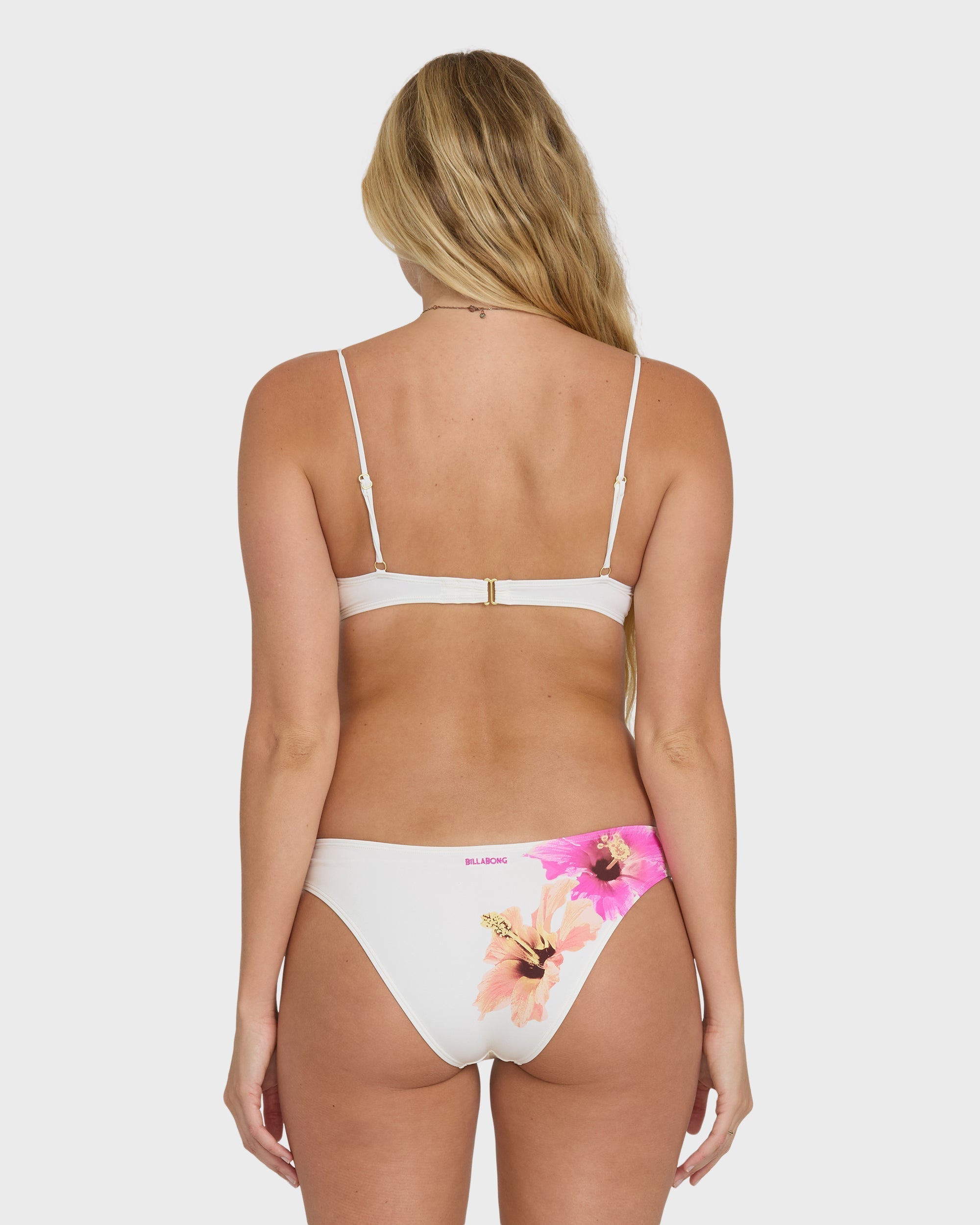 Sunny Shore Jaclyn Crop  Bralette Bikini Top - Salt Crystal