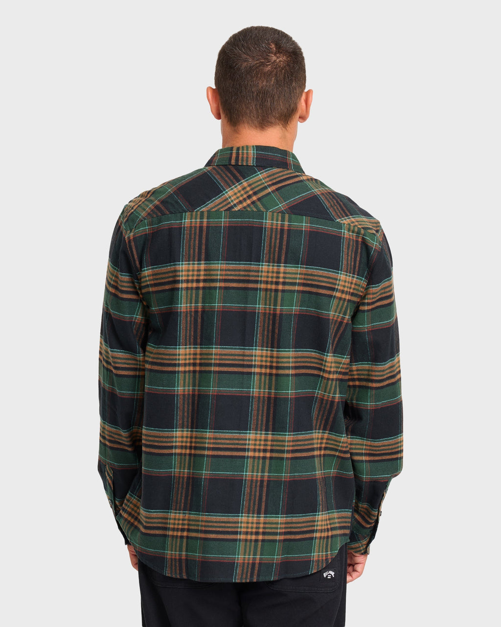 Coastline Long Sleeve Flannel Shirt - Black