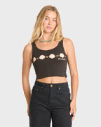 Into The Sea Tank Top - Off Black