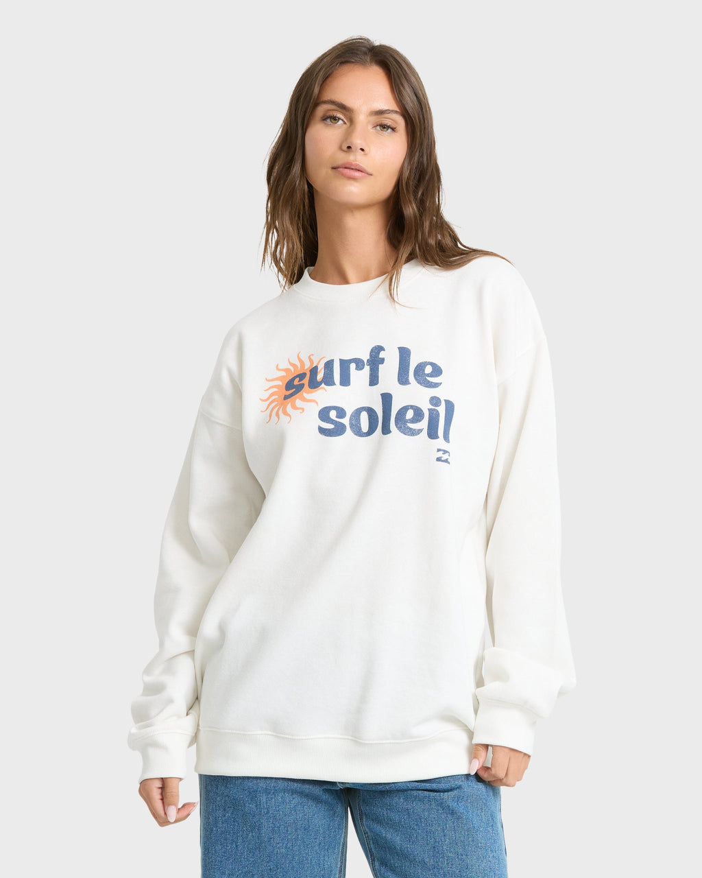 Seaside Panorama Crewneck Sweatshirt - Salt Crystal