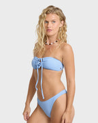 Rising Tide Drew Bandeau Bikini Top - Blue Bell
