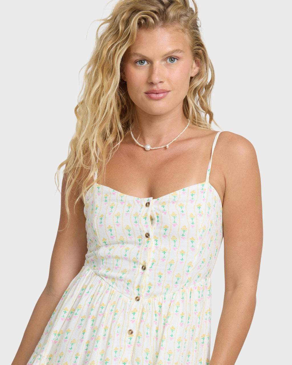 Prairie Days Mini Dress - Salt Crystal