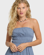 In The Sky 2 Midi Dress - Blue Smoke