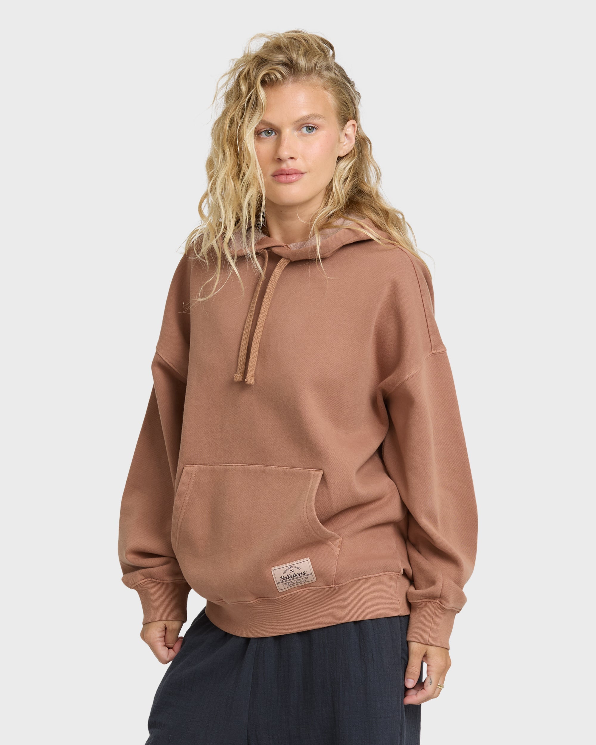 All Stacked Pullover Hoodie - Sugar Almond