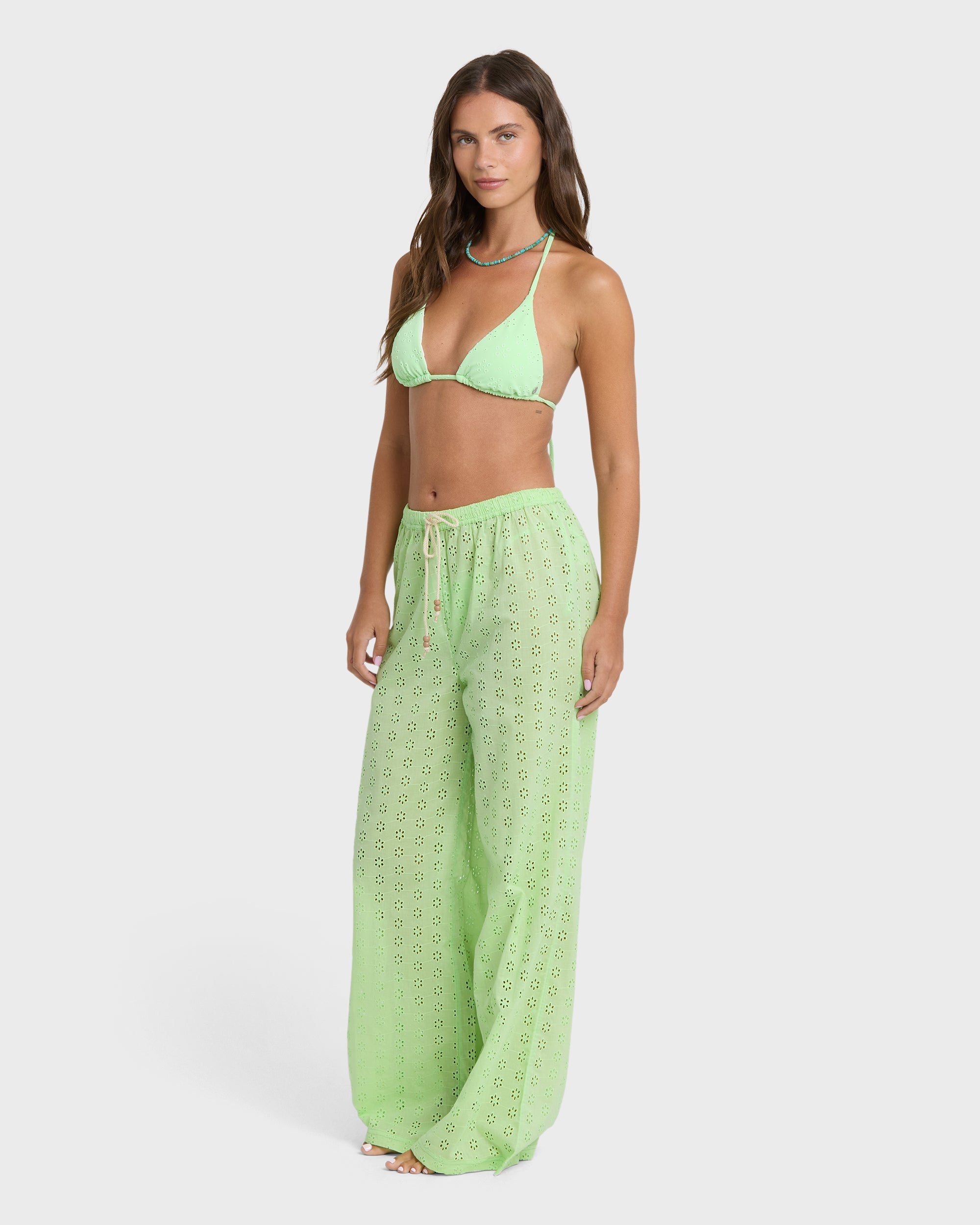Sun Lit Cover Up Pants - Green Glow