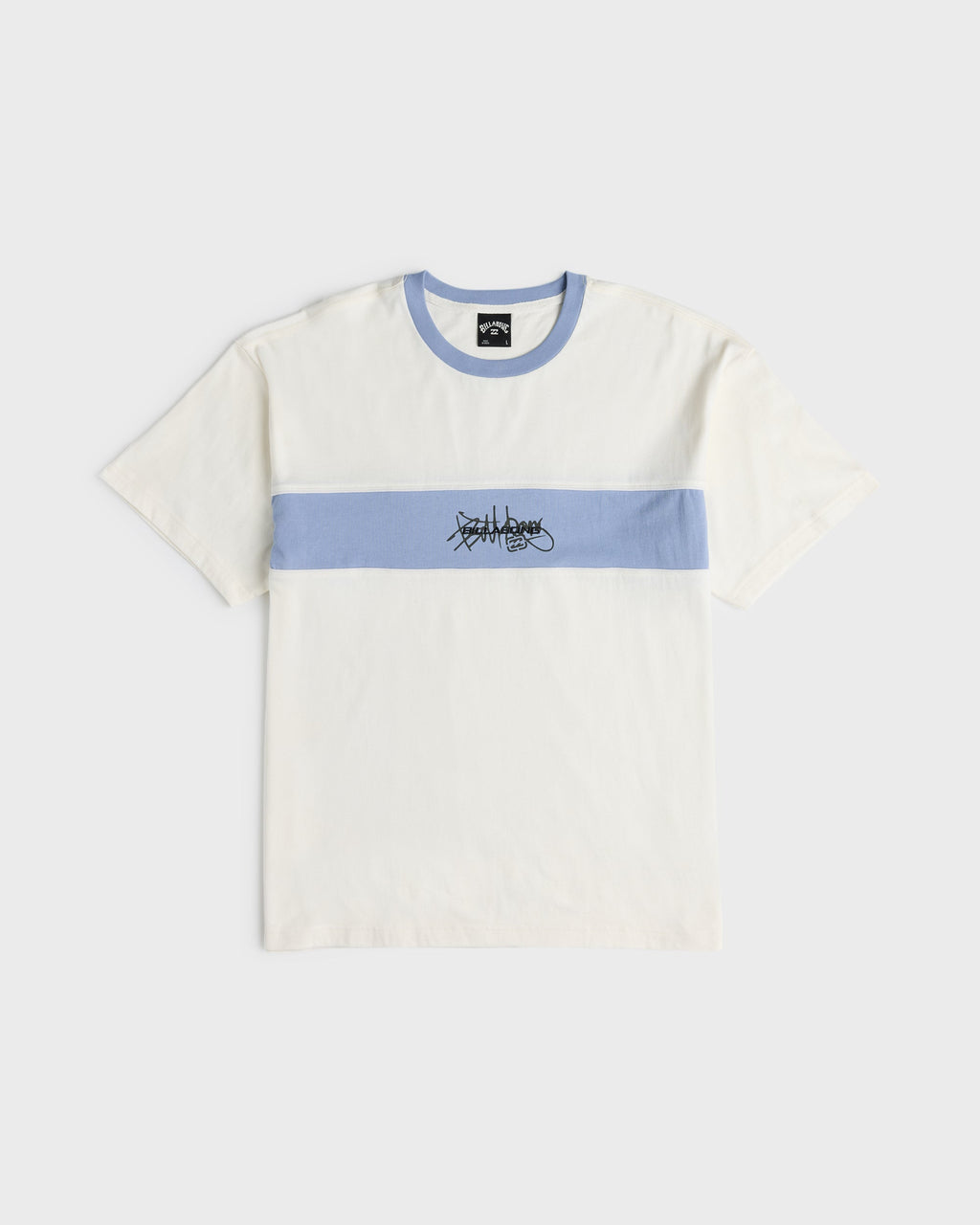 Bad Dog Shrapnel Ringer Short Sleeve Jersey T-Shirt - Off White