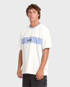 Bad Dog Shrapnel Ringer Short Sleeve Jersey T-Shirt - Off White