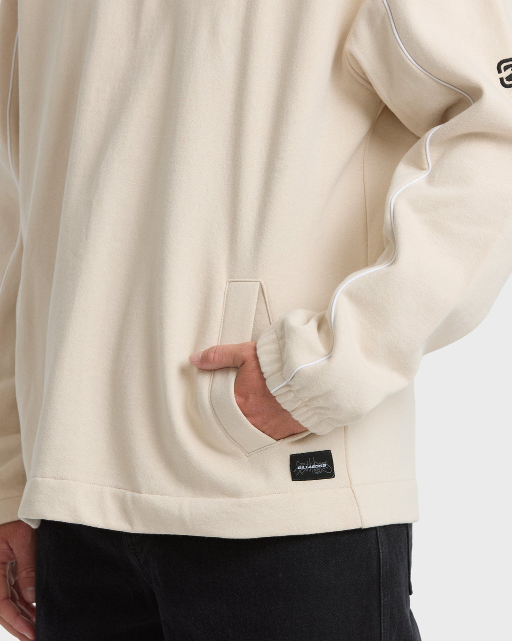 Bad Dog Progress Mock Neck Quarter-Zip Sweatshirt - Oatmeal