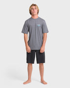 Crossboards Short Sleeve Surf Tee - Light Gray Heather