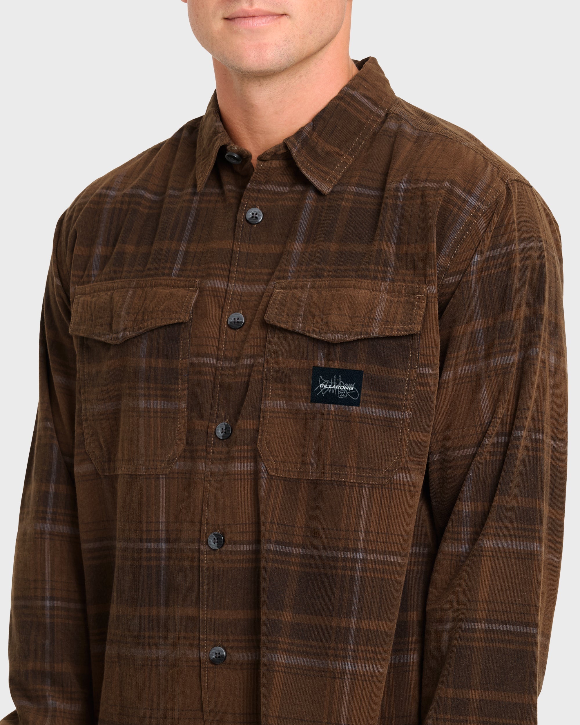 Bad Dog Long Sleeve Corduroy Shirt - Carafe