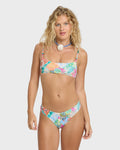 Hot Mess Jaclyn Crop Bikini Top - Blue Multi
