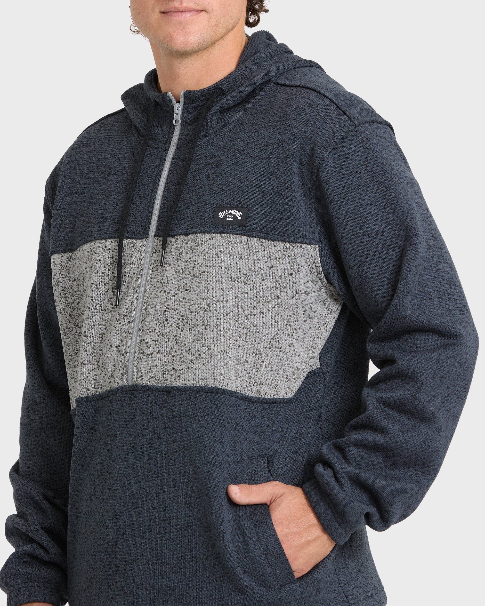 Adventure Division Boundary Pullover Quarter Zip Hoodie - True Navy