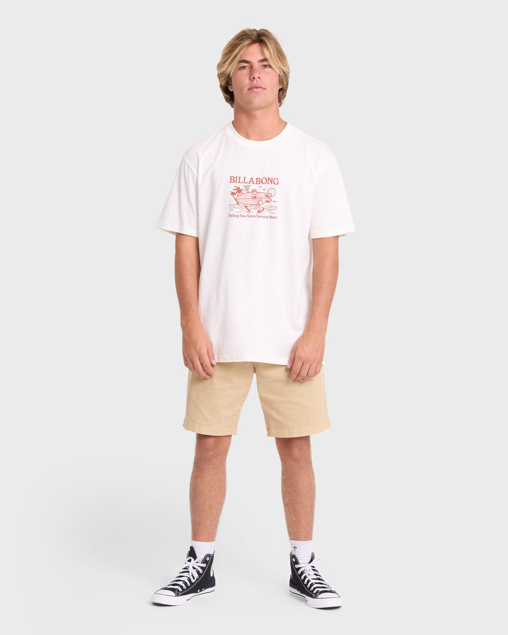 Twinny Premium Short Sleeve Knit T-Shirt - Off White
