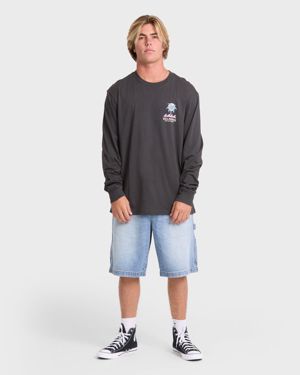 Portal Premium Long Sleeve Cotton T-Shirt - Raven