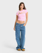 Wonderful Garden Short Sleeve Knit T-Shirt - Prism Pink