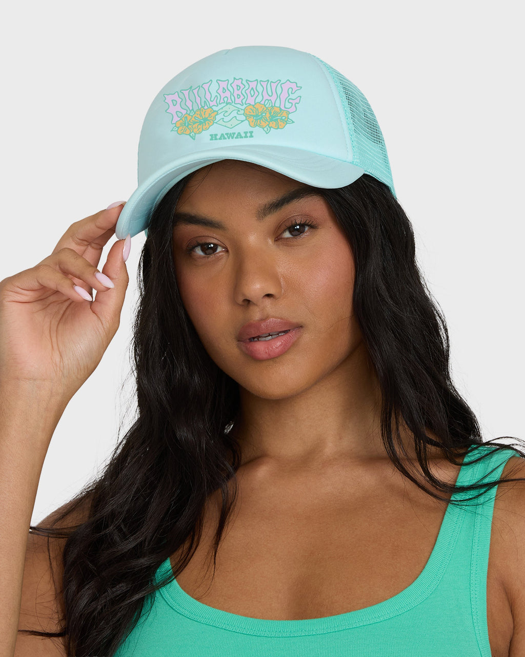 Across Waves Hawaii Trucker Hat - Clearwater