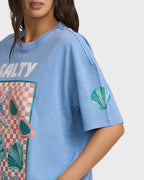 Salty Life Short Sleeve Cotton Graphic T-Shirt - Blue Horizon