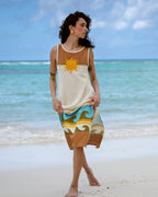 Solar Babe Midi Dress - Caramel Cafe