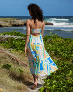 Island Life Midi Dress - Blue Multi