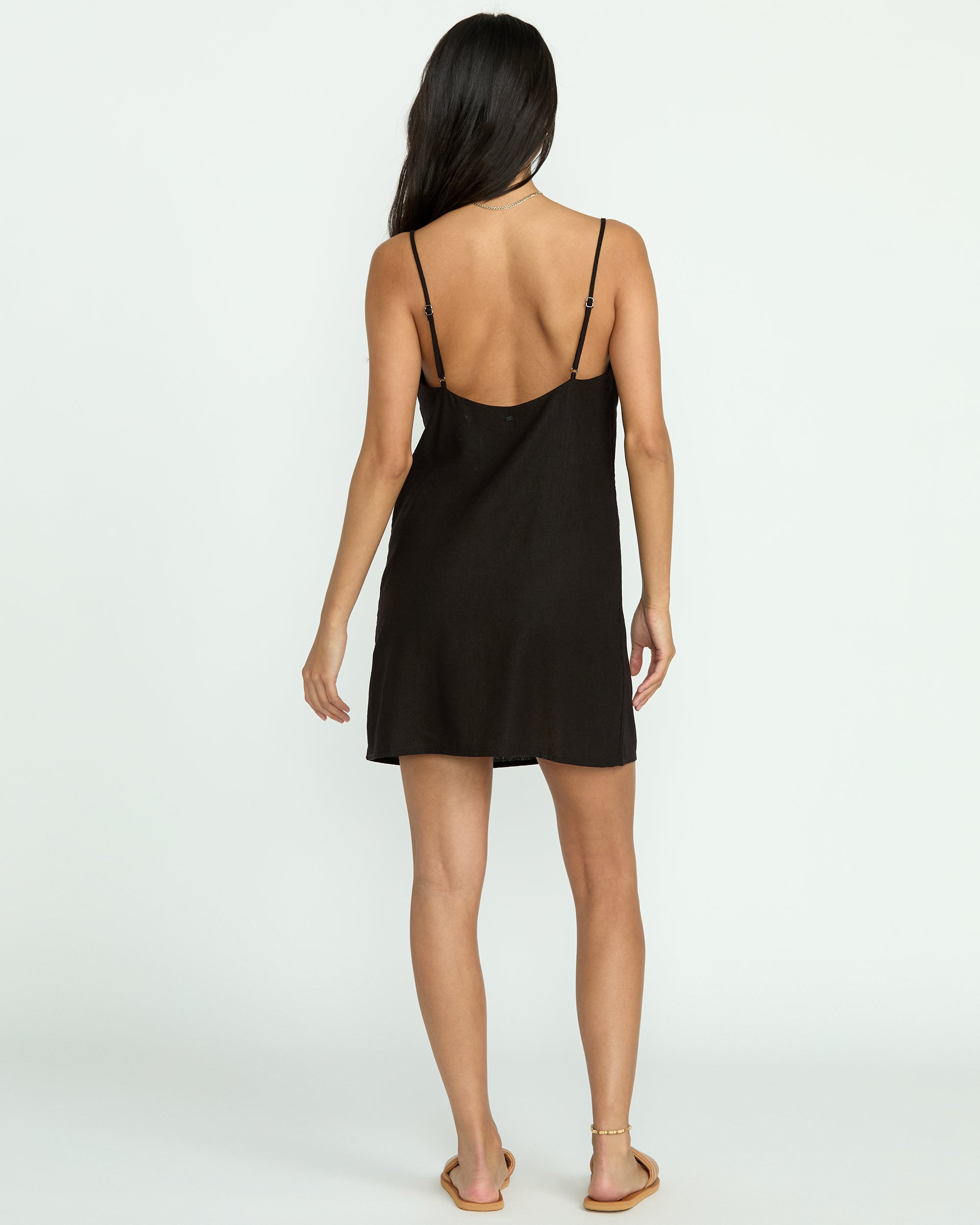 Summer Love Mini Slip Dress - Black