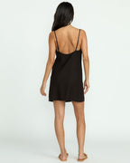Summer Love Mini Slip Dress - Black