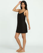 Summer Love Mini Slip Dress - Black