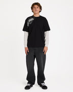 Immortal Blast Short Sleeve Knit T-Shirt - Black