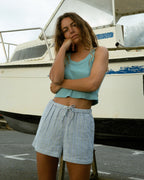 Wanderer Print Woven Shorts - Twilight Blue